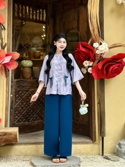 Đồ lam nút nơ túi lộc