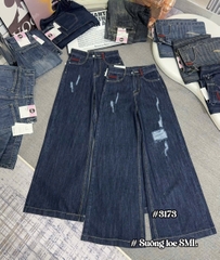 J25 xuông loe phối săn đỏ rách đá đen 3173