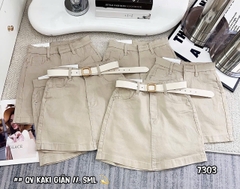 JVN4 quần váy trơn lai gấp 7303