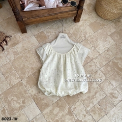 Áo kiểu babydoll hoa nhí bèo tay
