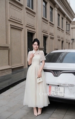 Đầm đi tiệc ren kèm khoác cao cấp
