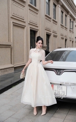 Đầm đi tiệc ren kèm khoác cao cấp