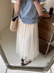 Chân váy quảng châu phối lưới