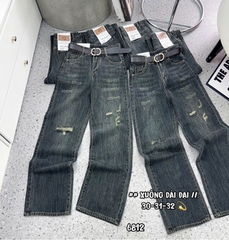 J18 Xuông dài đại wash đá đen rách nhẹ 6812