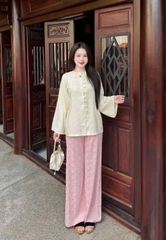 Đồ lam gấm hoạ hoa cúc phối