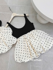Áo kiểu 2 dây babydoll chấm bi