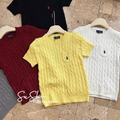 Áo len tay cộc thừng ngựa túi