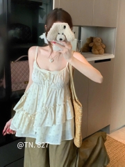 Áo kiểu hoa nhí 2 dây dáng babydoll