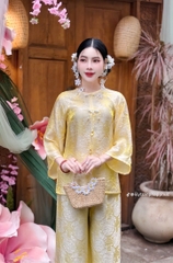 Lam ánh tằm cao cấp 2 nút kiểu