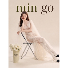 Đầm thiết kế ren tay rũ voan dáng dài