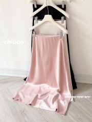 Chân váy dài lụa xước 8899