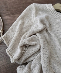 Áo len mỏng cộc trơn hot