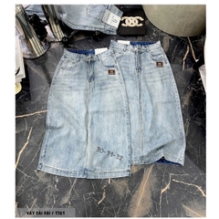 JVD5 váy dài trơn may mạc túi trước 1381