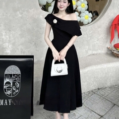 Đầm trễ vai dáng dài chữ A sang trọng