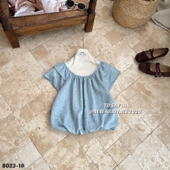 Áo kiểu babydoll hoa nhí bèo tay