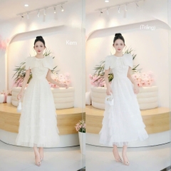 Đầm thiết kế sang trọng ren chân choàng nữ hoàng