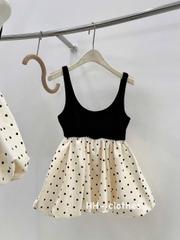 Áo kiểu 2 dây babydoll chấm bi