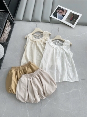 Set áo sát nách ren cổ kèm quần bí