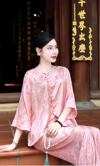 Đồ lam tơ tằm 3 lá may mắn
