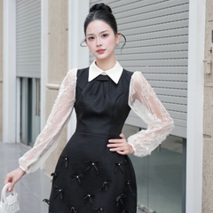 Đầm thiết kế đi tiệc ép mùng cổ đức