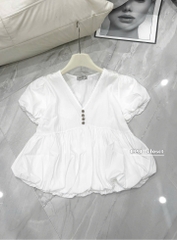 Áo kiểu babydoll nút ngực