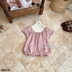 Áo kiểu babydoll hoa nhí bèo tay