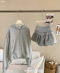 Set nỉ cao cấp chân váy bí