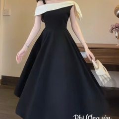 Đầm thiết kế lệch vai dáng dài