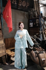 Lam tằm xanh khuy bọc