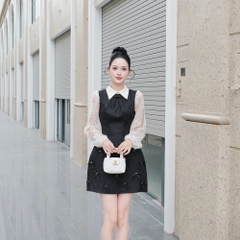 Đầm thiết kế đi tiệc ép mùng cổ đức