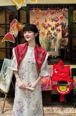 Áo dài nẹp sen