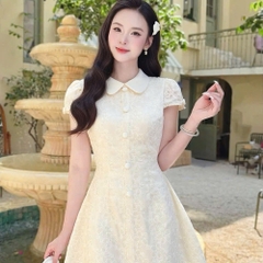 Đầm thiết kế thêu hoa kiểu tiểu thư