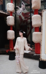 Đồ lam lụa cổ áo thắt bím 
cổ tay sợi tua
