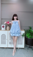 Set quần bí áo cổ yếm bồng