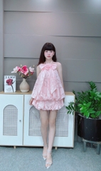 Set quần bí áo cổ yếm bồng