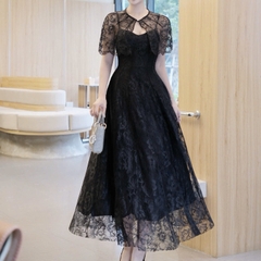 Đầm thiết kế 2 dây ren kèm choàng ren