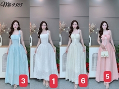 Đầm dài 5 sọc dọc bụng