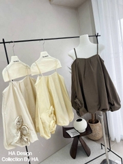 Đầm bí 2 dây hoa dưới lai