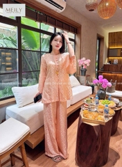 Đồ lam nút bọc cổ tròn