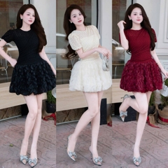 Đầm thiết kế ren tùng bồng tiểu thư