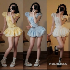 Set bèo tiểu thư nơ ngực