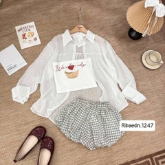 Set 3 món kèm quần caro