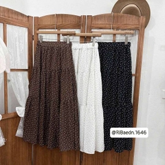 Chân váy tầng hoa nhí dáng dài