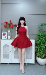 Đầm cổ yếm sát nách ls 43260