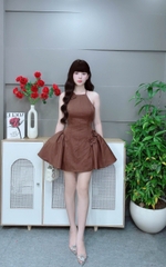 Đầm cổ yếm sát nách ls 43260