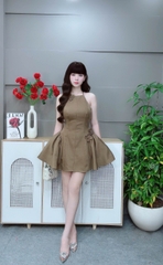 Đầm cổ yếm sát nách ls 43260