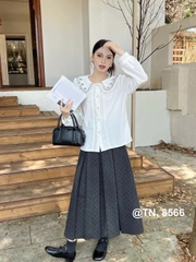 Áo kiểu sơ mi thêu hoạ tiết QCCC