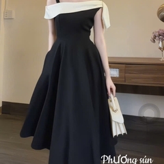 Đầm thiết kế lệch vai dáng dài
