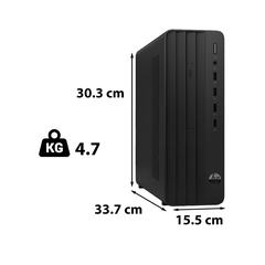 Máy tính để bàn HP Pro Tower 280 G9 PCI, Core i3-12100,8GB RAM,256GB SSD,Intel Graphics,Wlan ac+BT,Keyboard,Mouse,Win 11 Home 64,1Y WTY_AM3N7AT