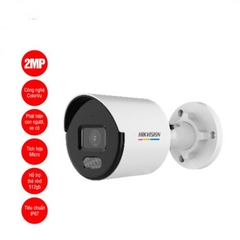 Camera Hikvision DS-2CD1027G2H-LIUF, IP Trụ 2MP, OK 4mm, Led trợ sáng 30m, Mic